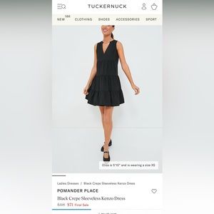 NWT Tuckernuck Black Crepe Sleeveless Kenzo, size M